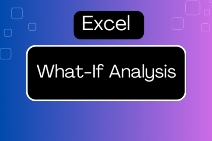 What if Analysis in Excel